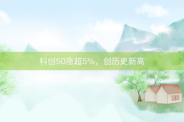 科创50涨超5%，创历史新高