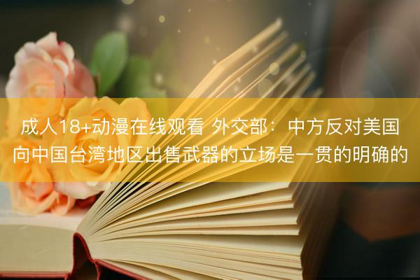成人18+动漫在线观看 外交部：中方反对美国向中国台湾地区出售武器的立场是一贯的明确的