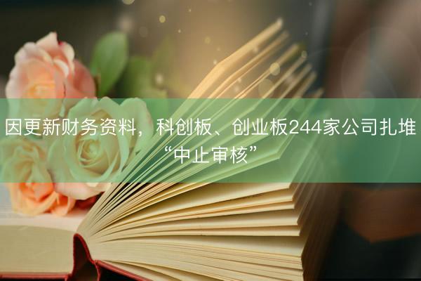因更新财务资料，科创板、创业板244家公司扎堆“中止审核” 