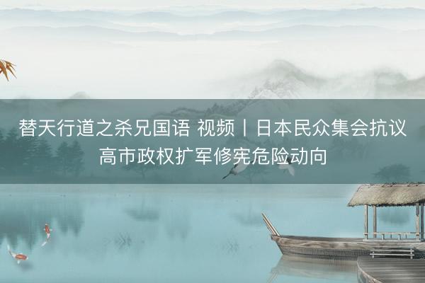 替天行道之杀兄国语 视频丨日本民众集会抗议高市政权扩军修宪危险动向