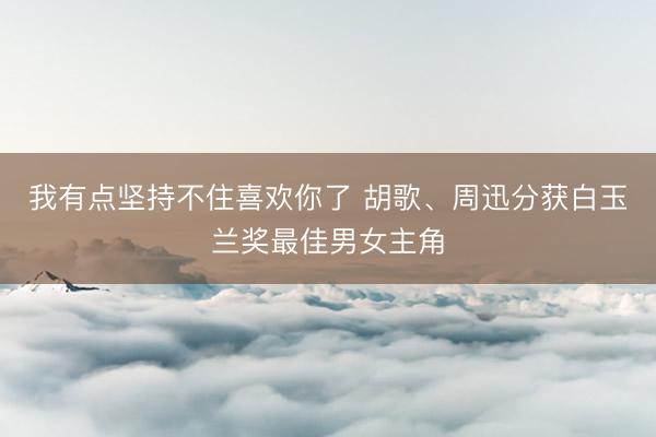 我有点坚持不住喜欢你了 胡歌、周迅分获白玉兰奖最佳男女主角