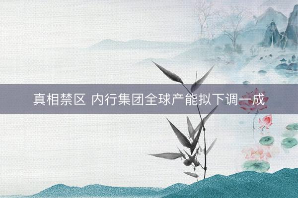 真相禁区 内行集团全球产能拟下调一成